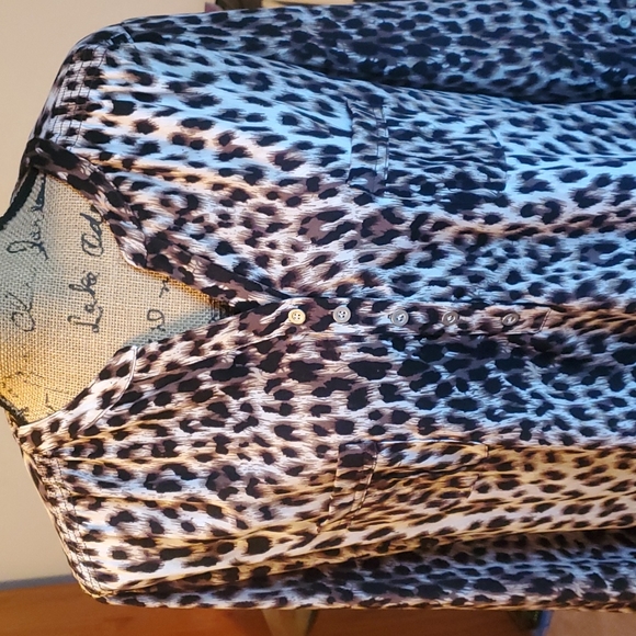 Croft & Barrow leopard print blouse. Size 2X - Picture 2 of 13
